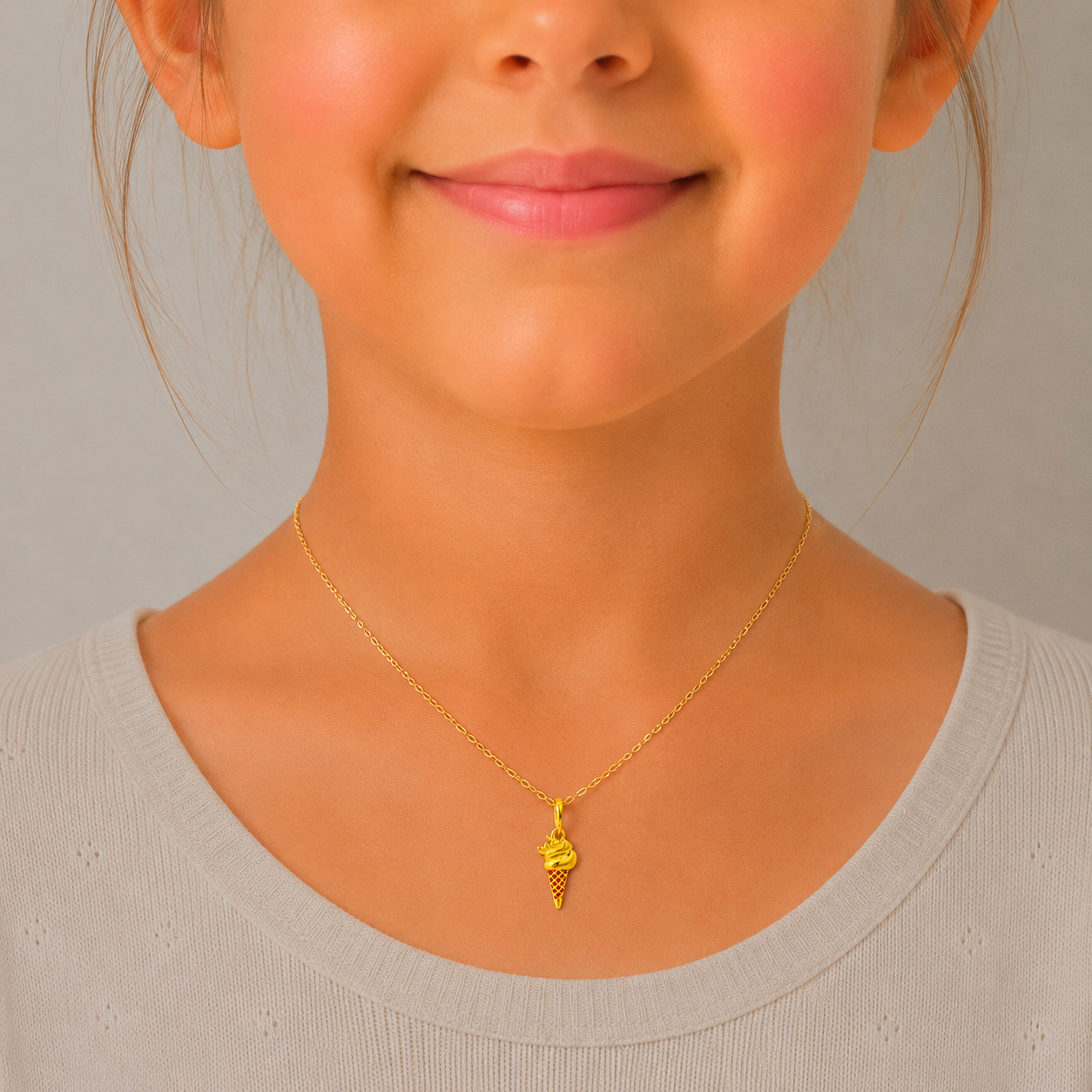 Yummy IceCream Gold Locket for Kids