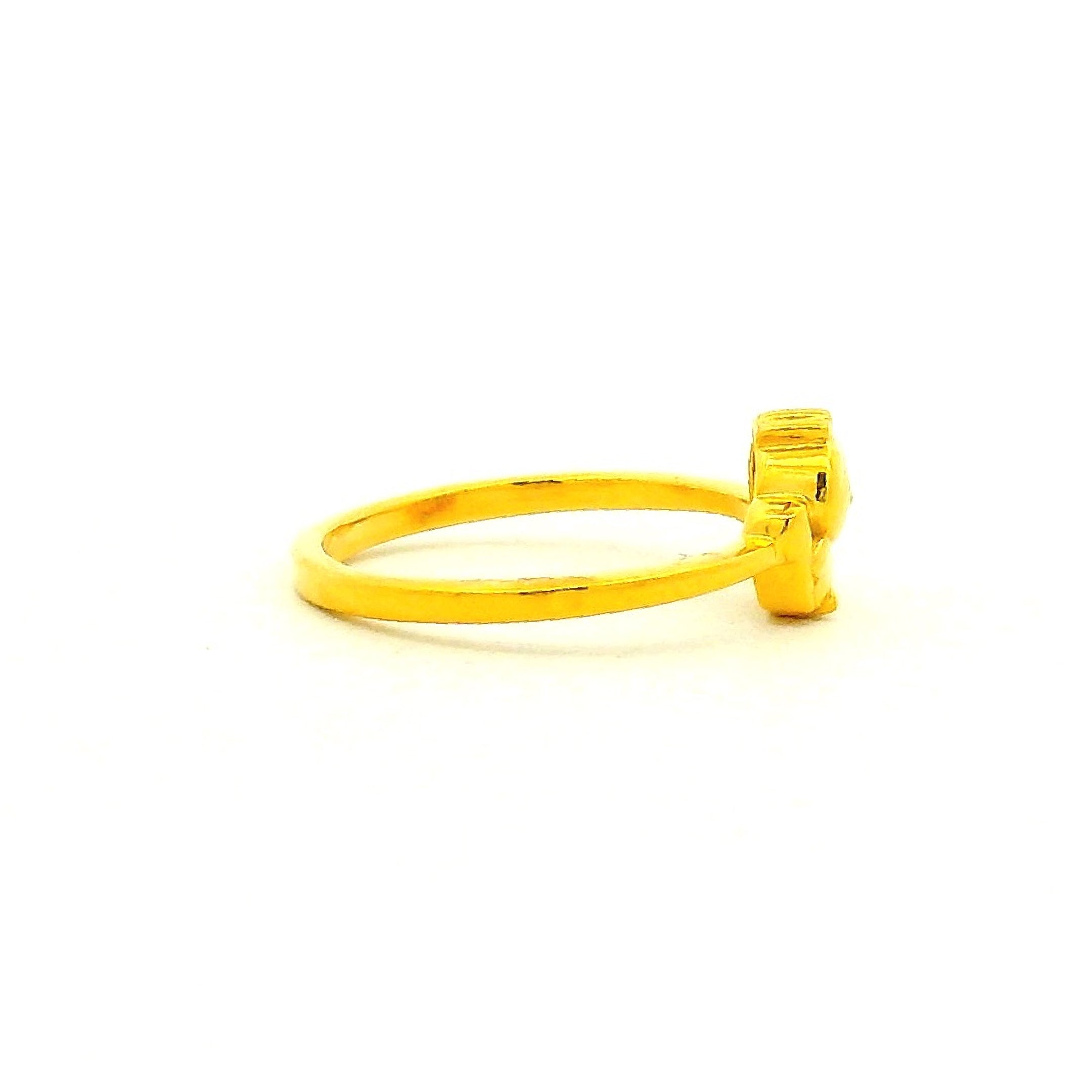 Itsy Bitsy Gold Teddy Ring for Kids