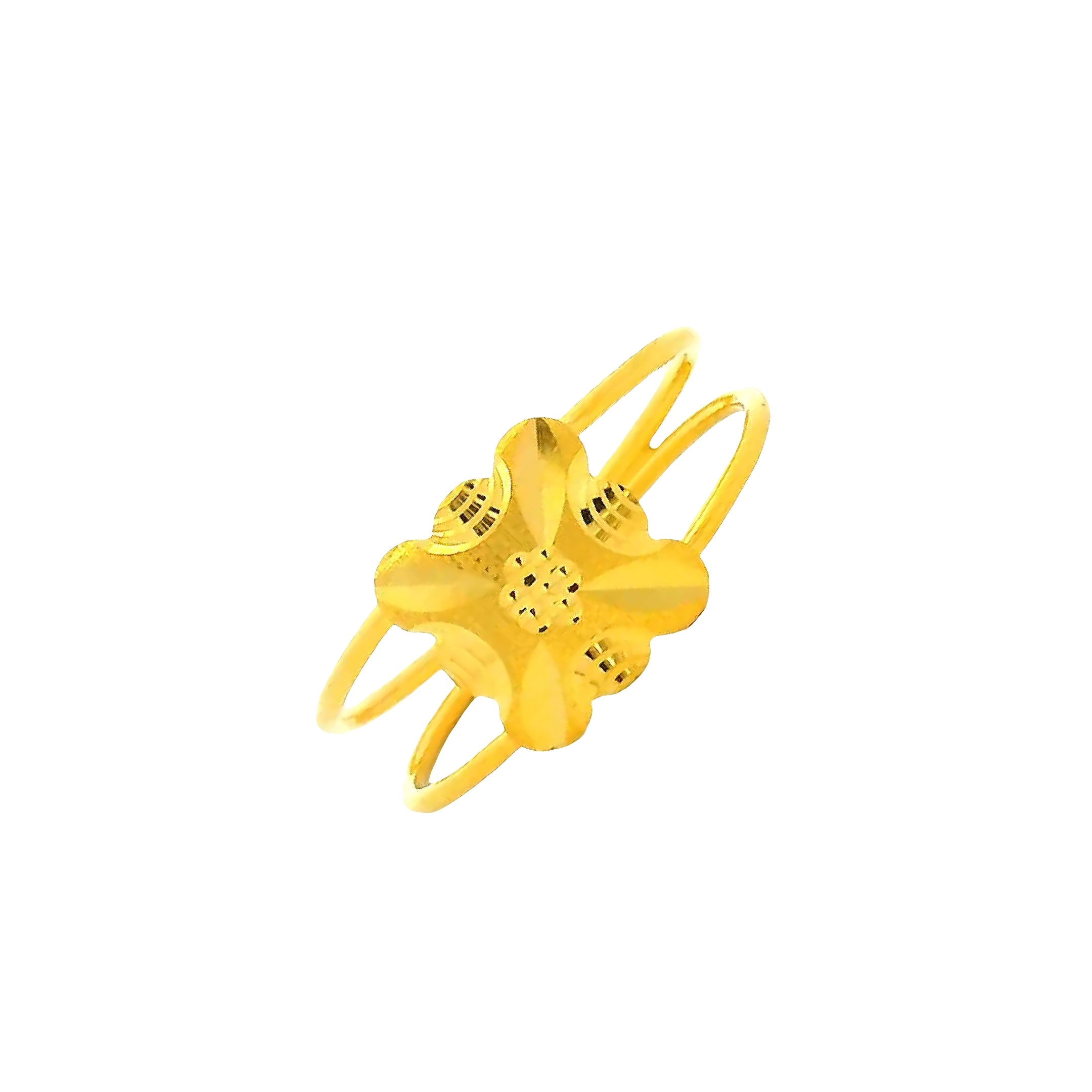 Pretty Gold Floral Kids Ring