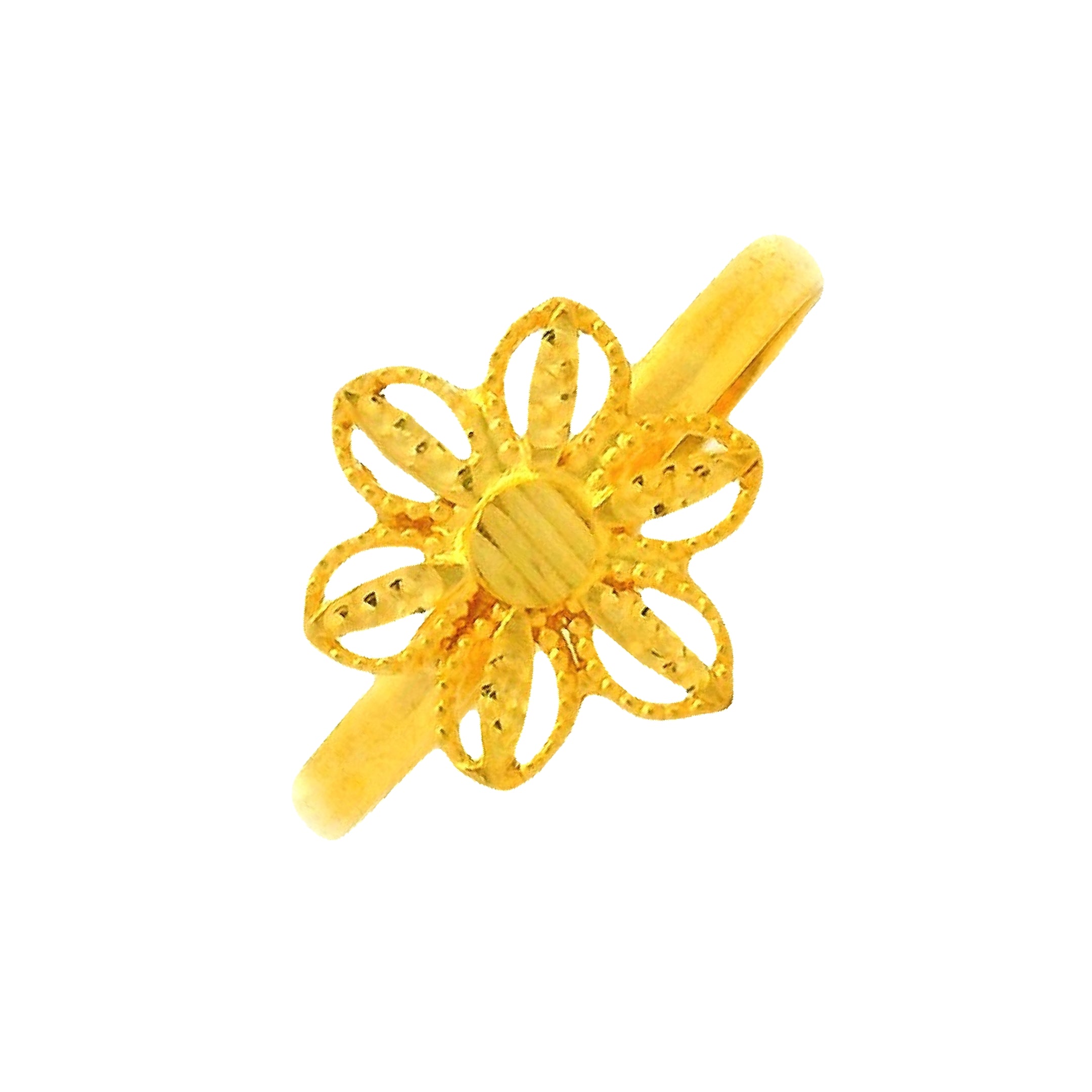 Cheery Gold Flower Kids Ring