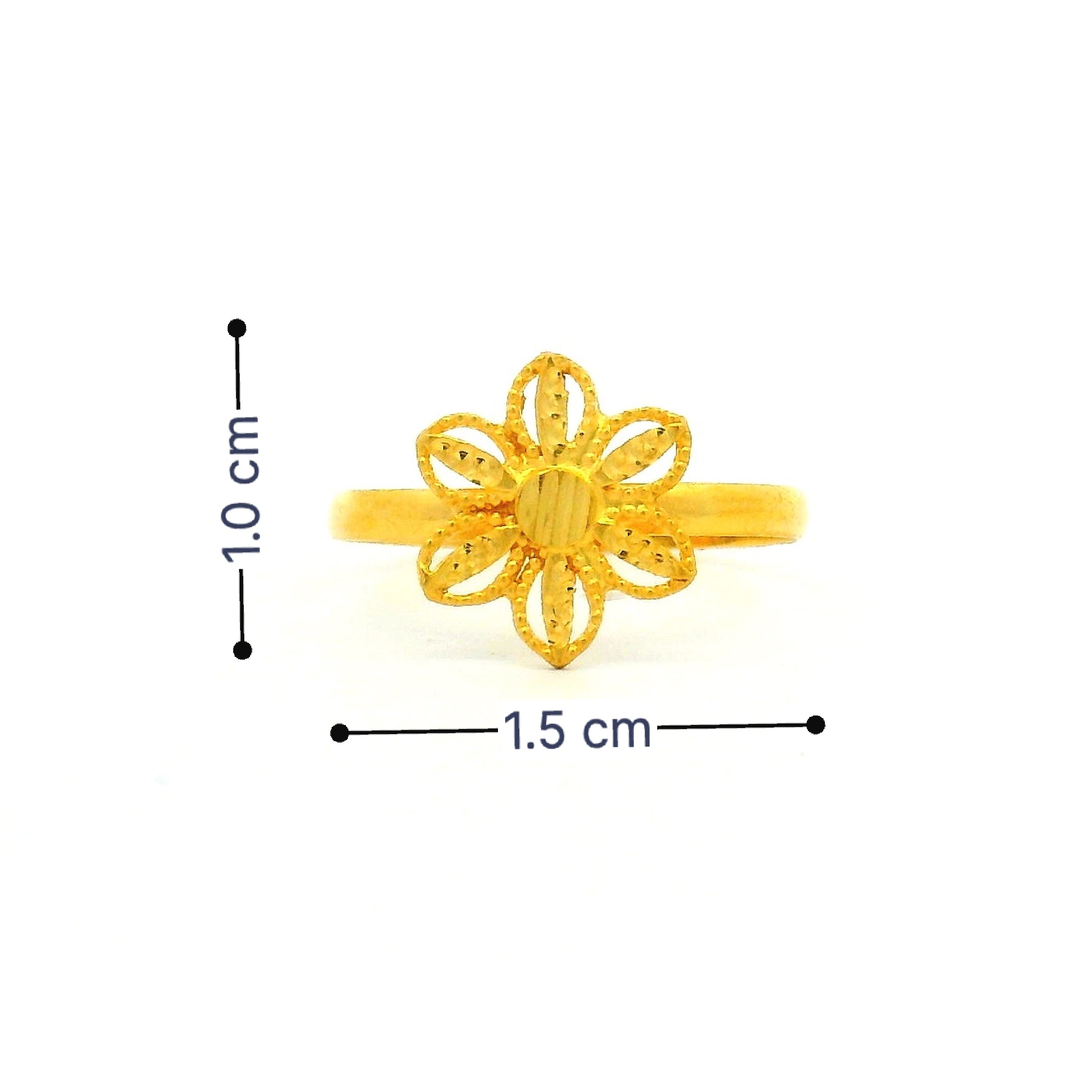 Cheery Gold Flower Kids Ring
