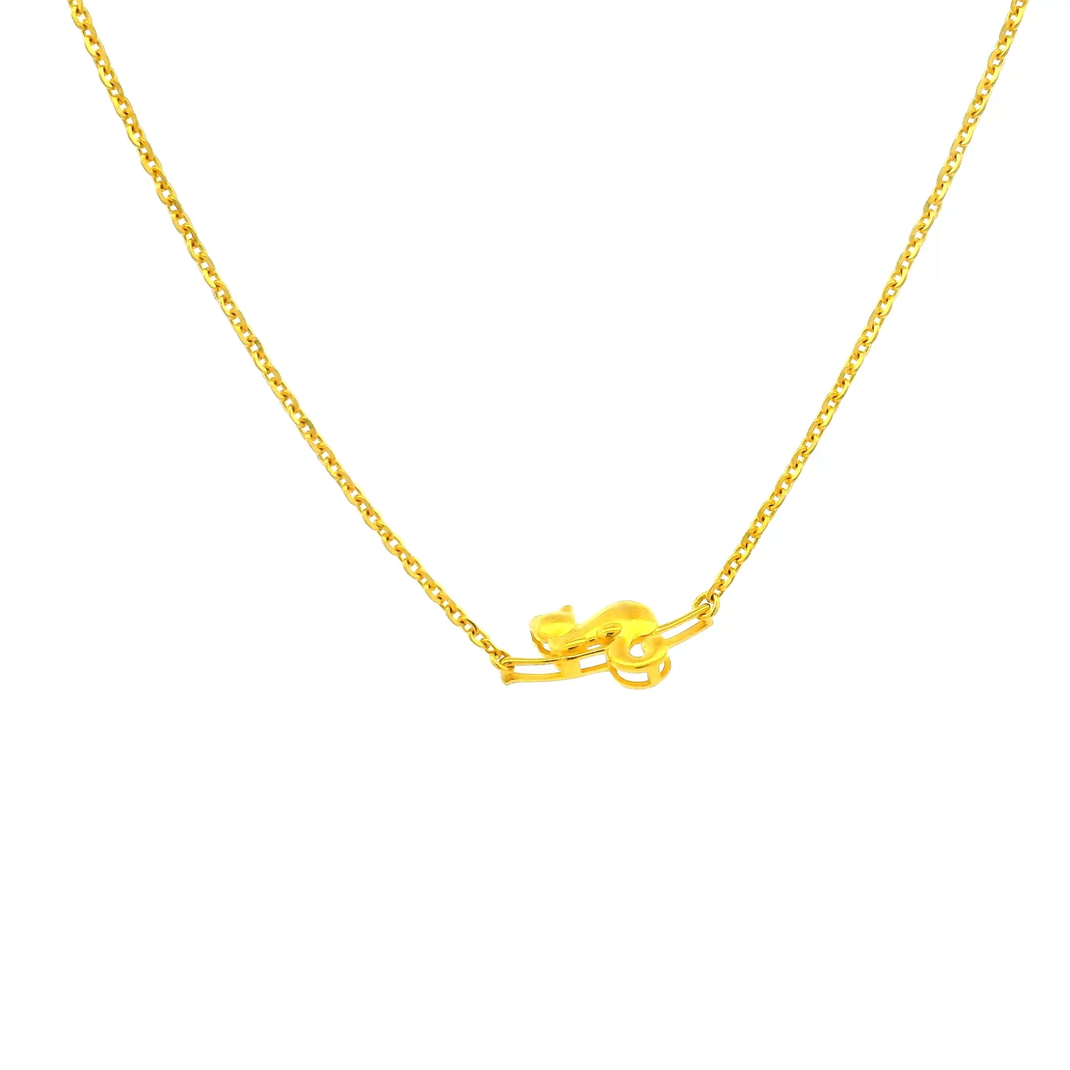 Sweet Meow Mewo Gold Locket with Chain for Kids