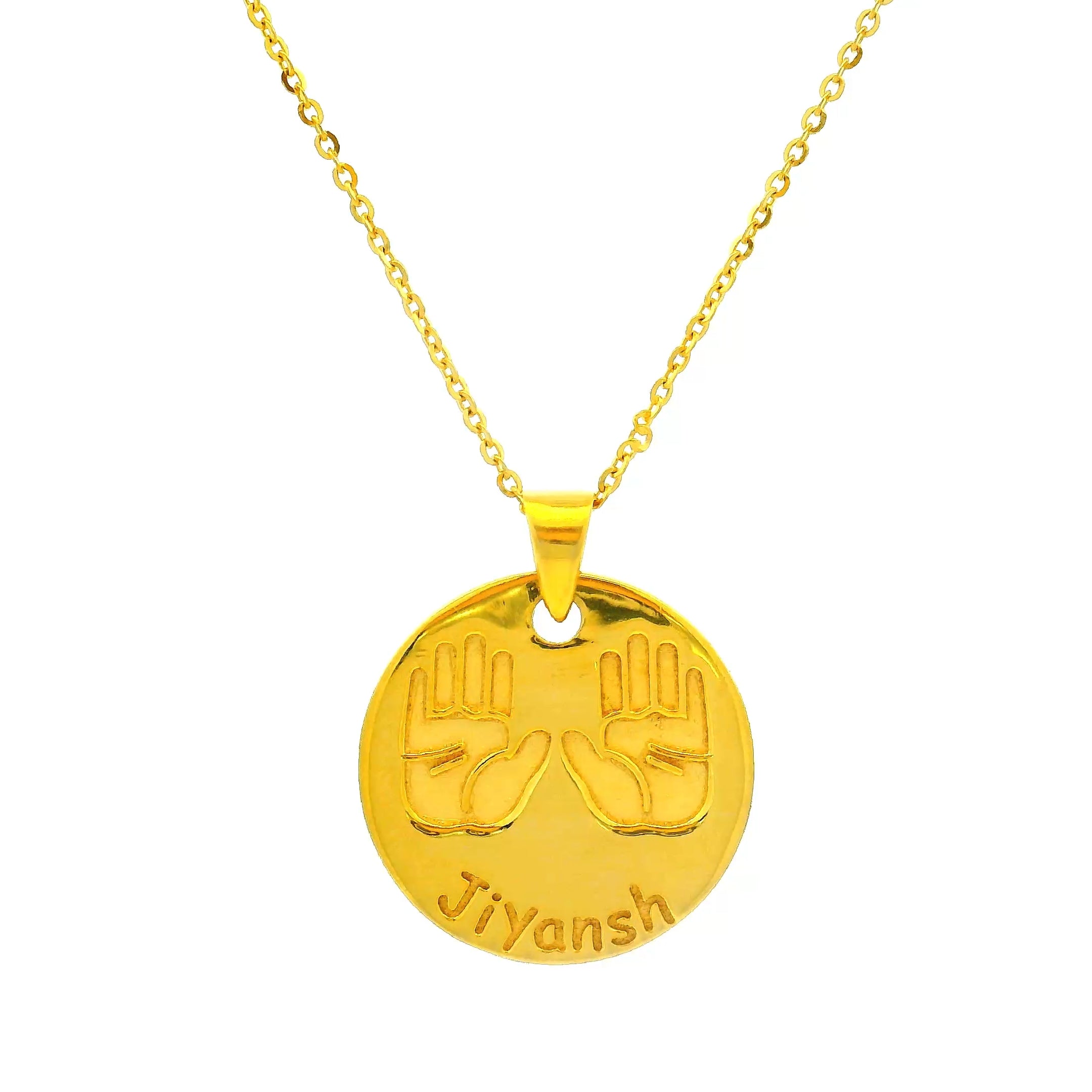 Tiny Jolly Gold Locket with Chain for Kids