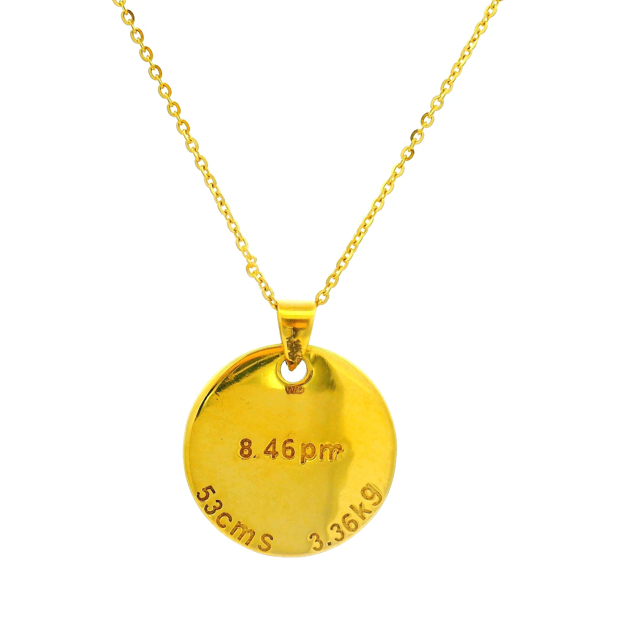 Tiny Jolly Gold Locket with Chain for Kids