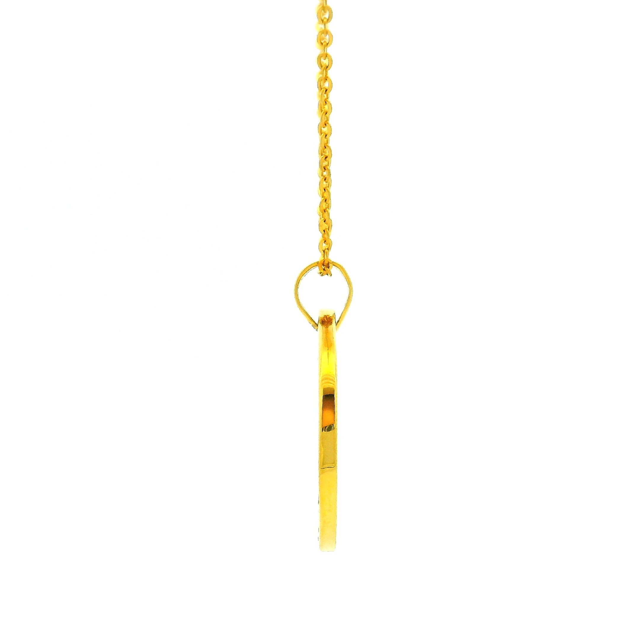 Tiny Jolly Gold Locket with Chain for Kids