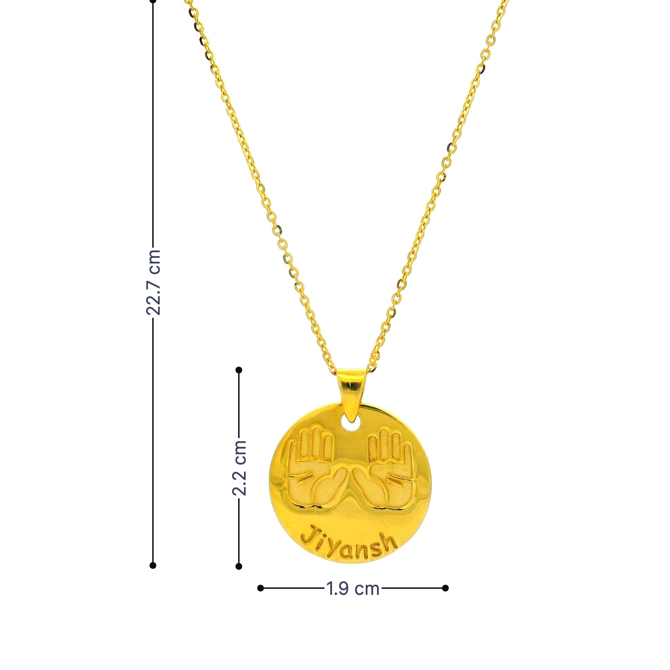 Tiny Jolly Gold Locket with Chain for Kids