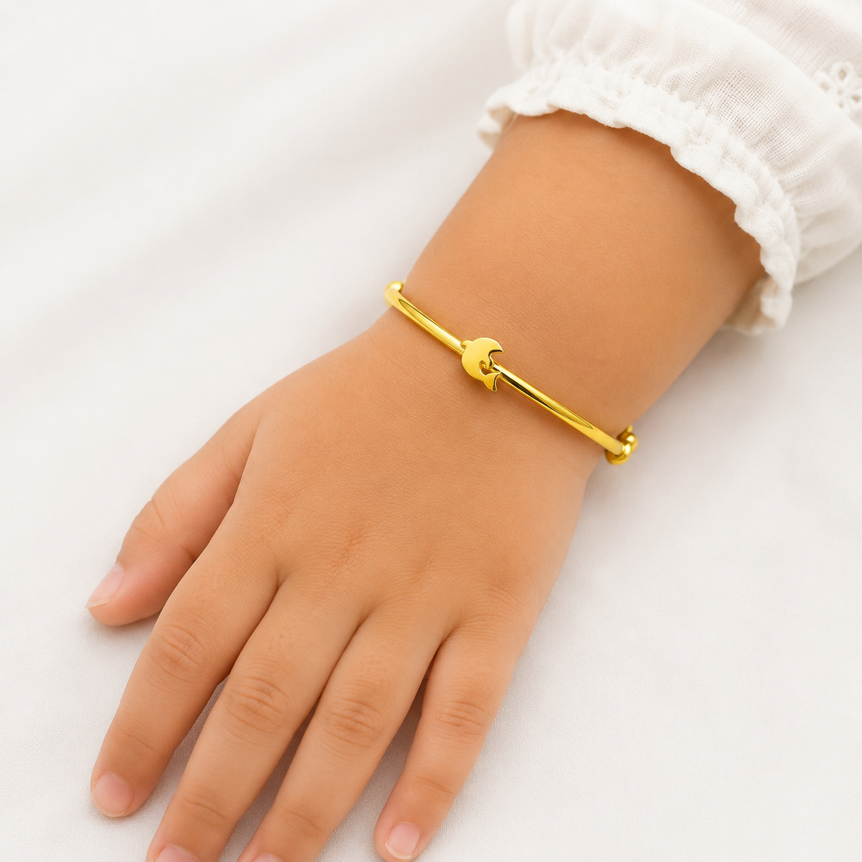 Glossy Charming Dolphin Gold Bracelet for Kids