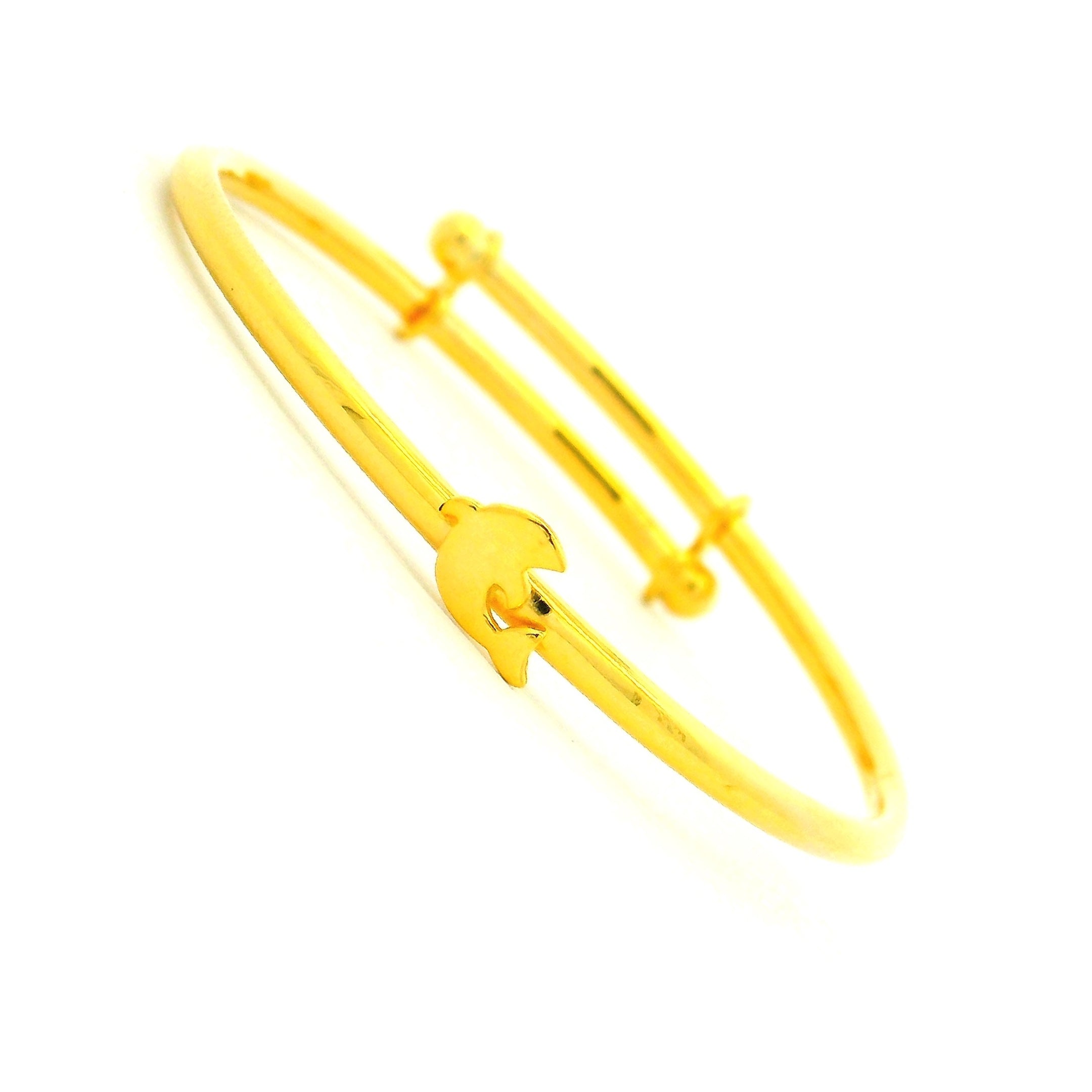 Glossy Charming Dolphin Gold Bracelet for Kids