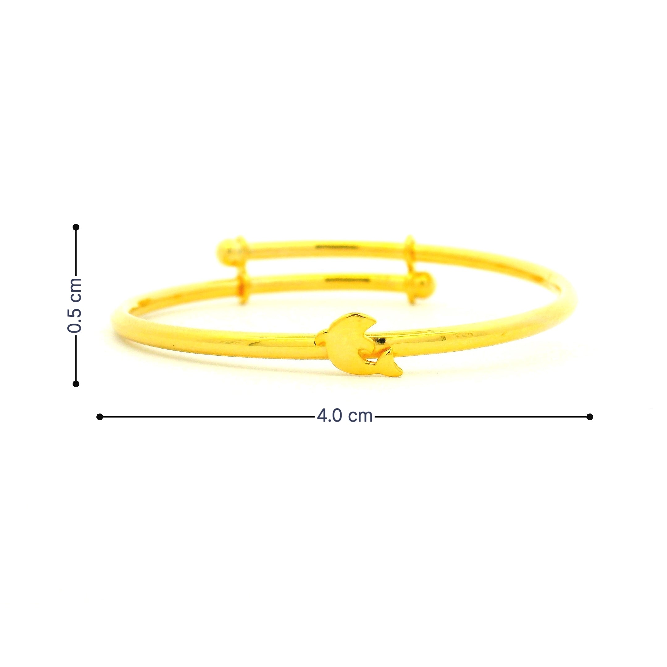 Glossy Charming Dolphin Gold Bracelet for Kids