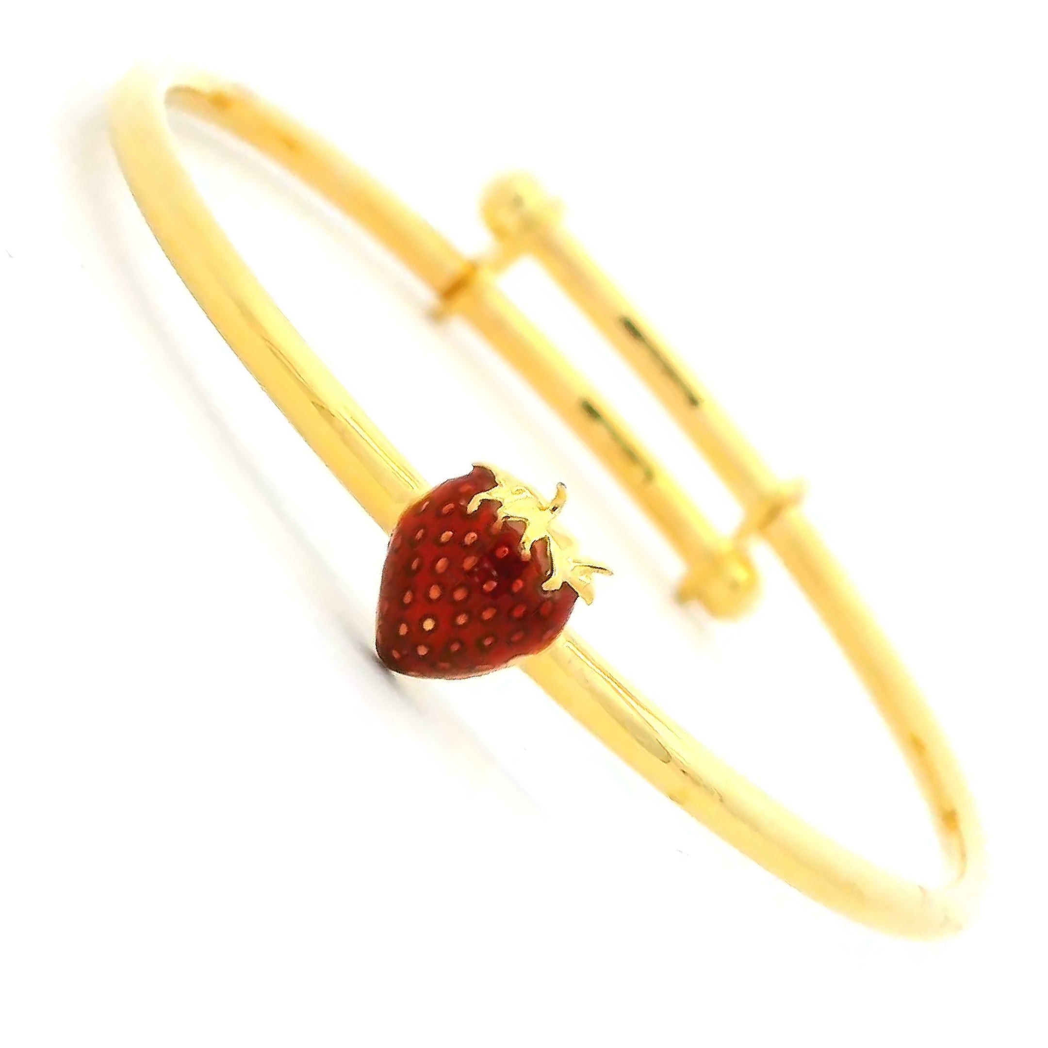 Sweet Strawberry Gold Infant Bracelet