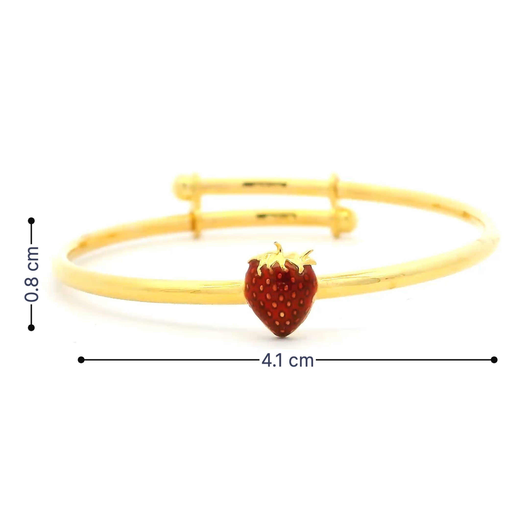 Sweet Strawberry Gold Infant Bracelet