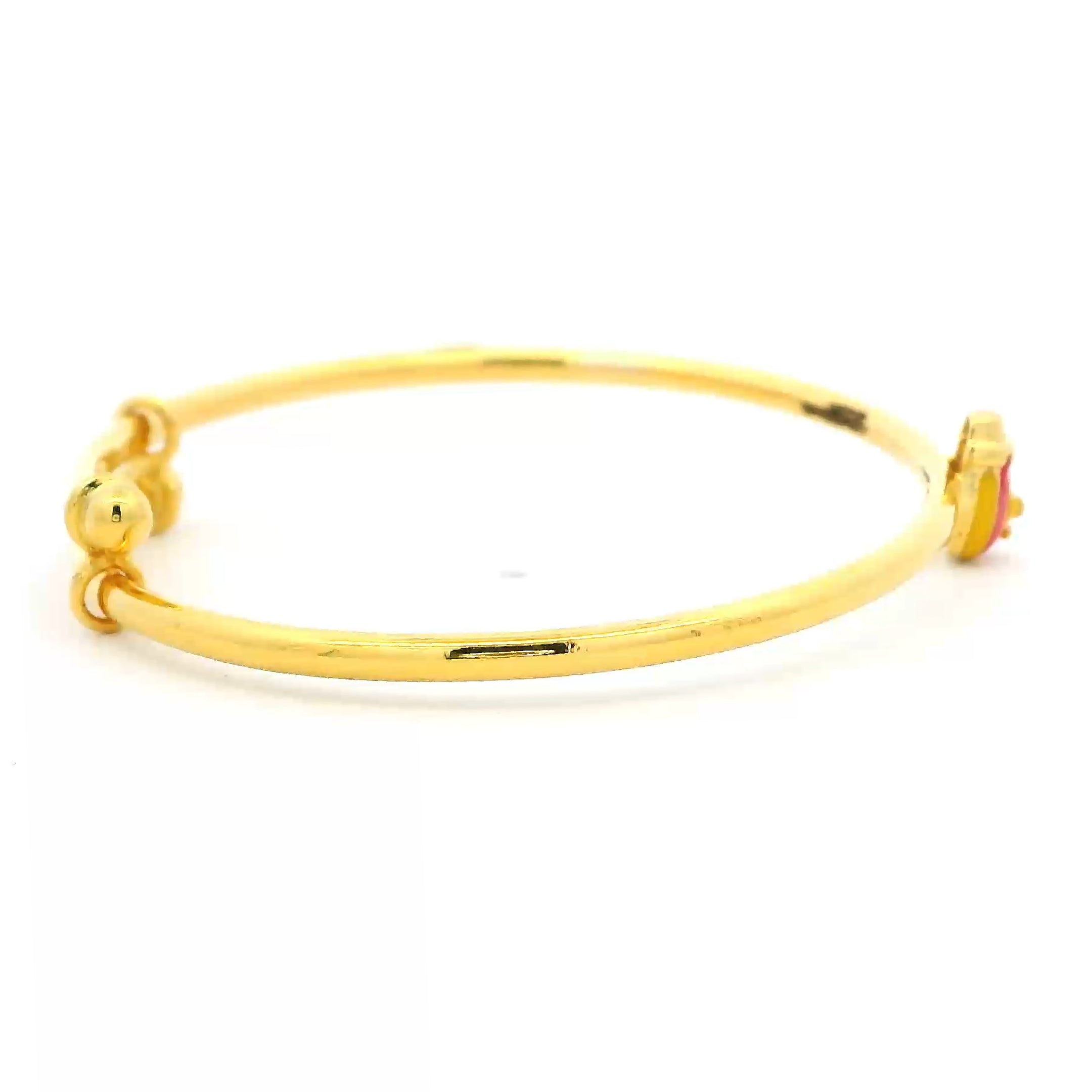 Cute Gold Flower Charm Infant Bracelet