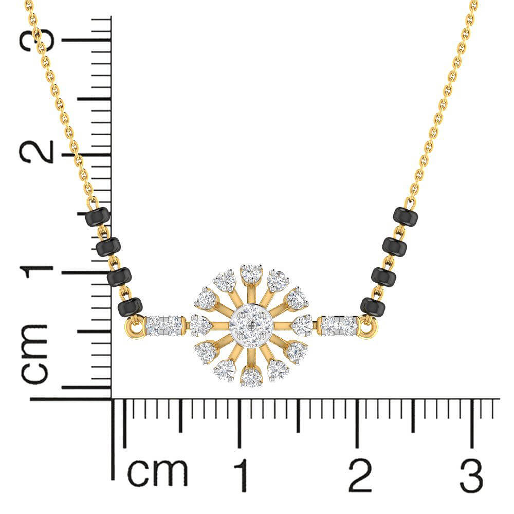 Elegant Full Blossom 18K Diamond Mangalsutra Bracelet
