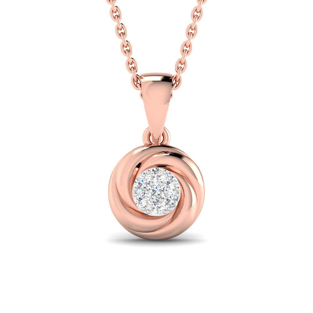Radiant Elegant Swirl Gold Pendant