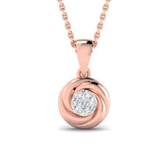Radiant Elegant Swirl Gold Pendant