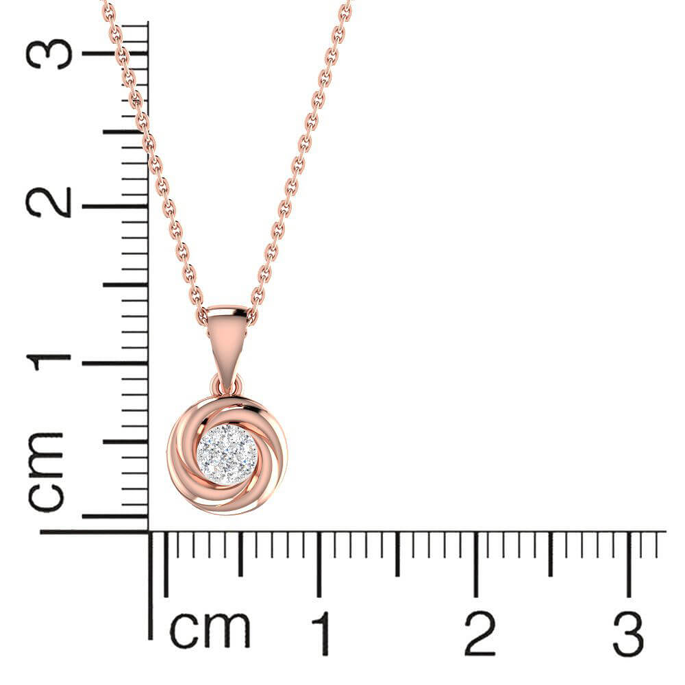 Radiant Elegant Swirl Gold Pendant