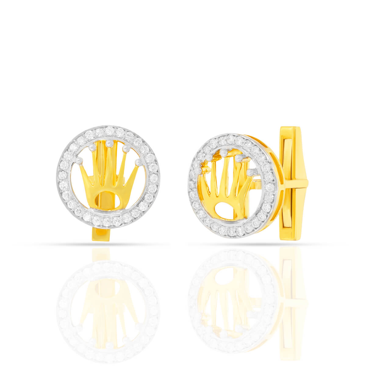 18K Subtle Elegance Diamond Cufflinks for Men