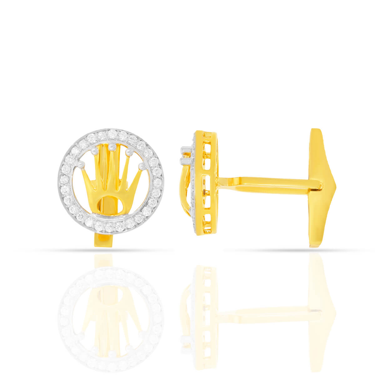 18K Subtle Elegance Diamond Cufflinks for Men