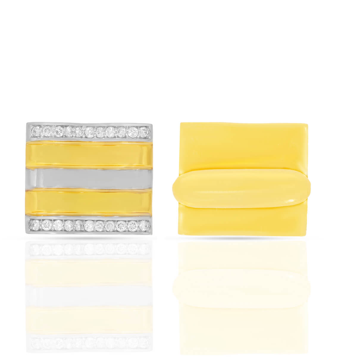 Gentle Radiance Men 18K Diamond Cufflinks