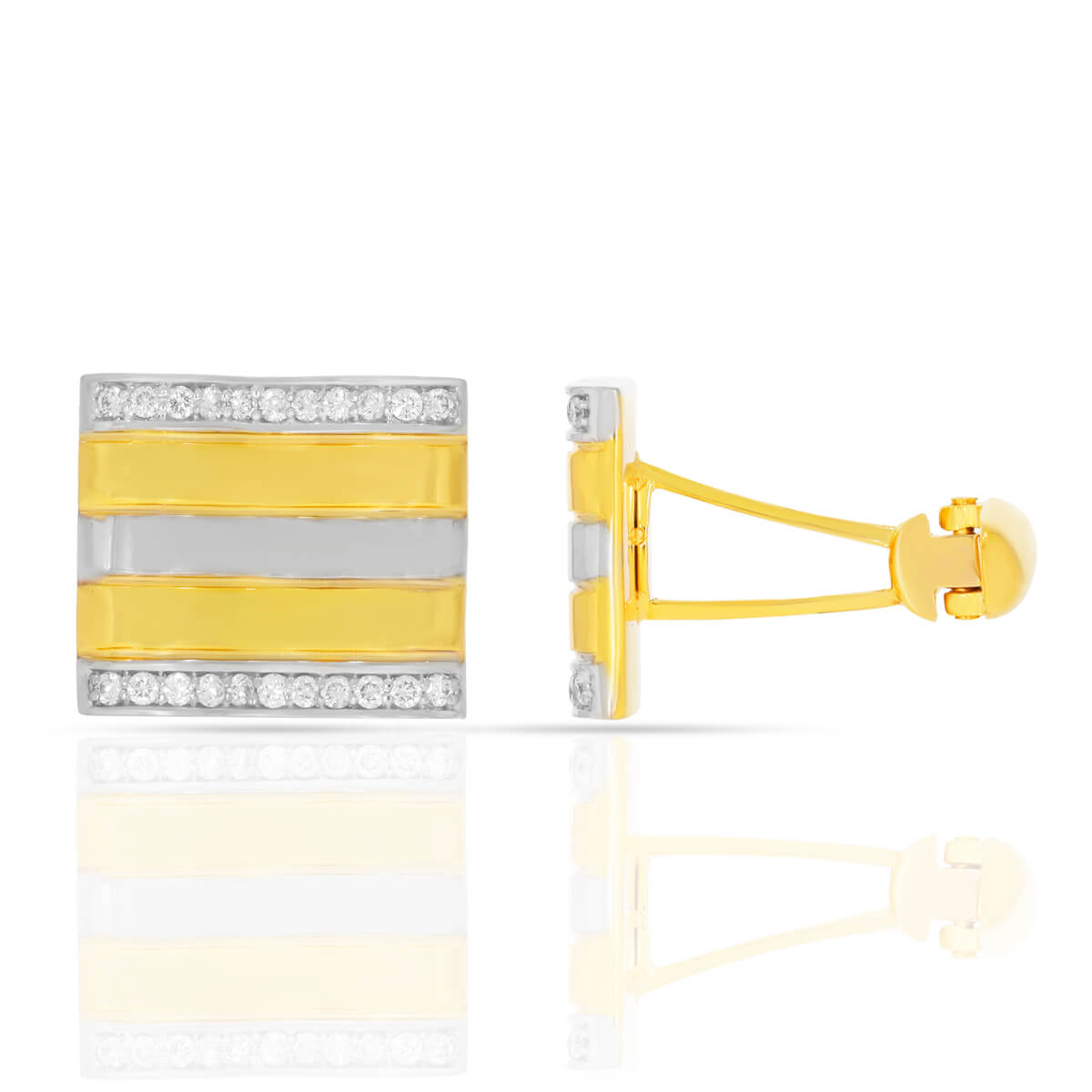 Gentle Radiance Men 18K Diamond Cufflinks