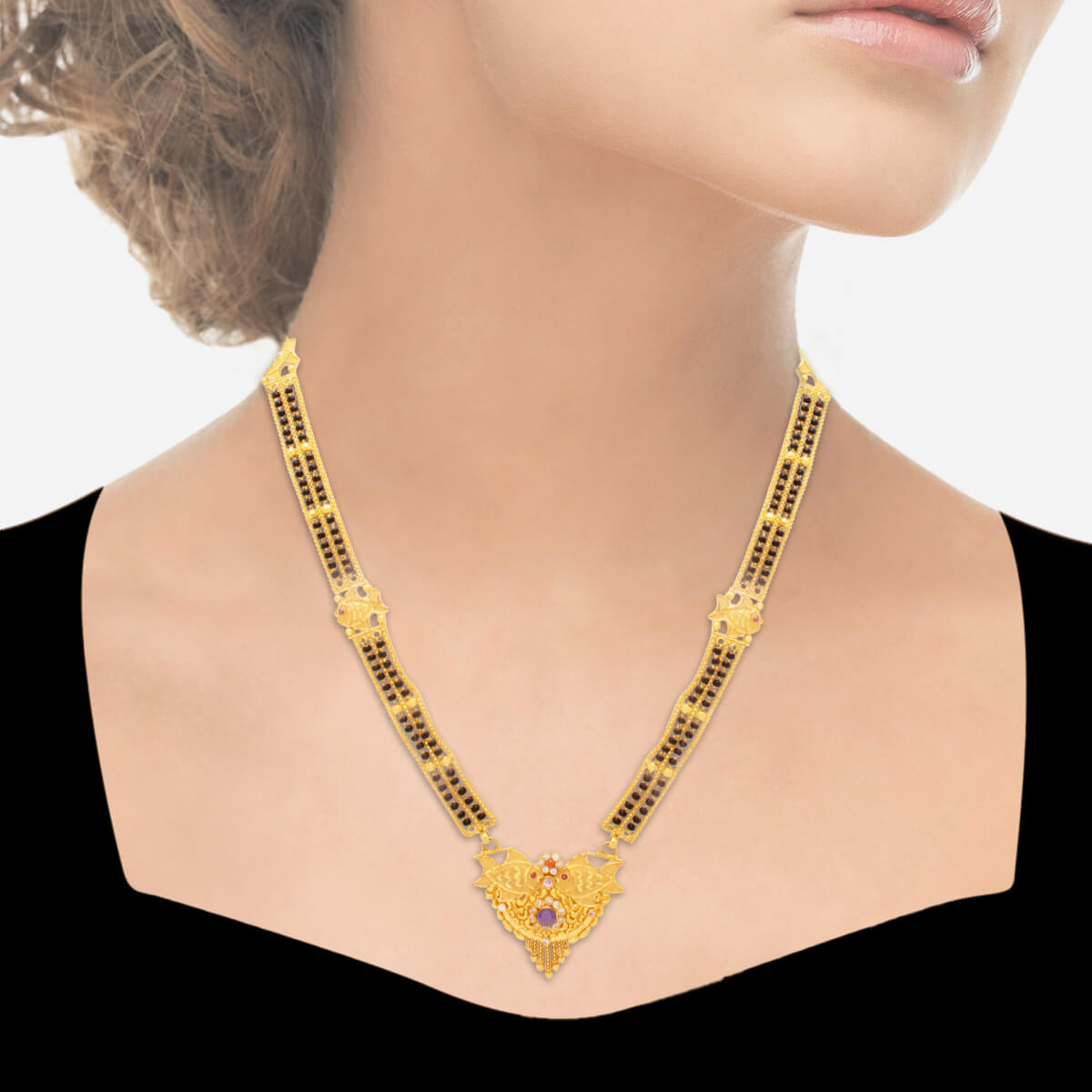 Modern Minimalism 22K Gold Long Mangalsutra