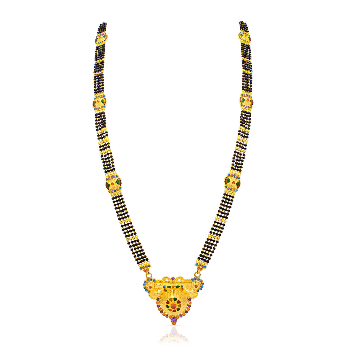 Vibrant Elegance 22K Gold Long Mangalsutra