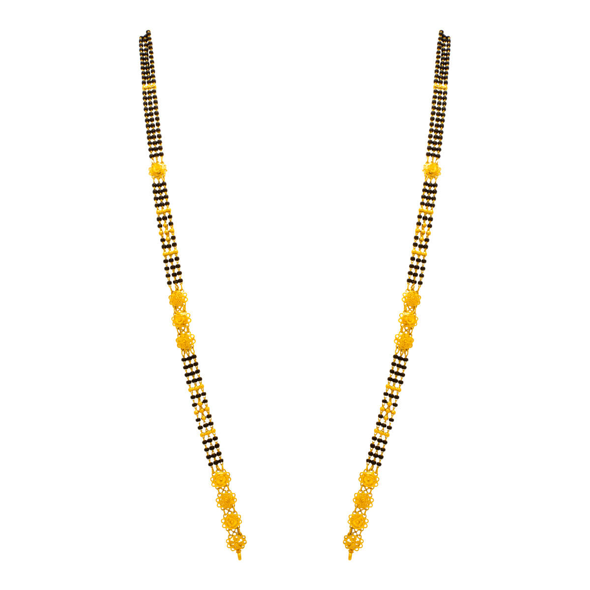 22K Gold Long Mangalsutra with Soft Charm