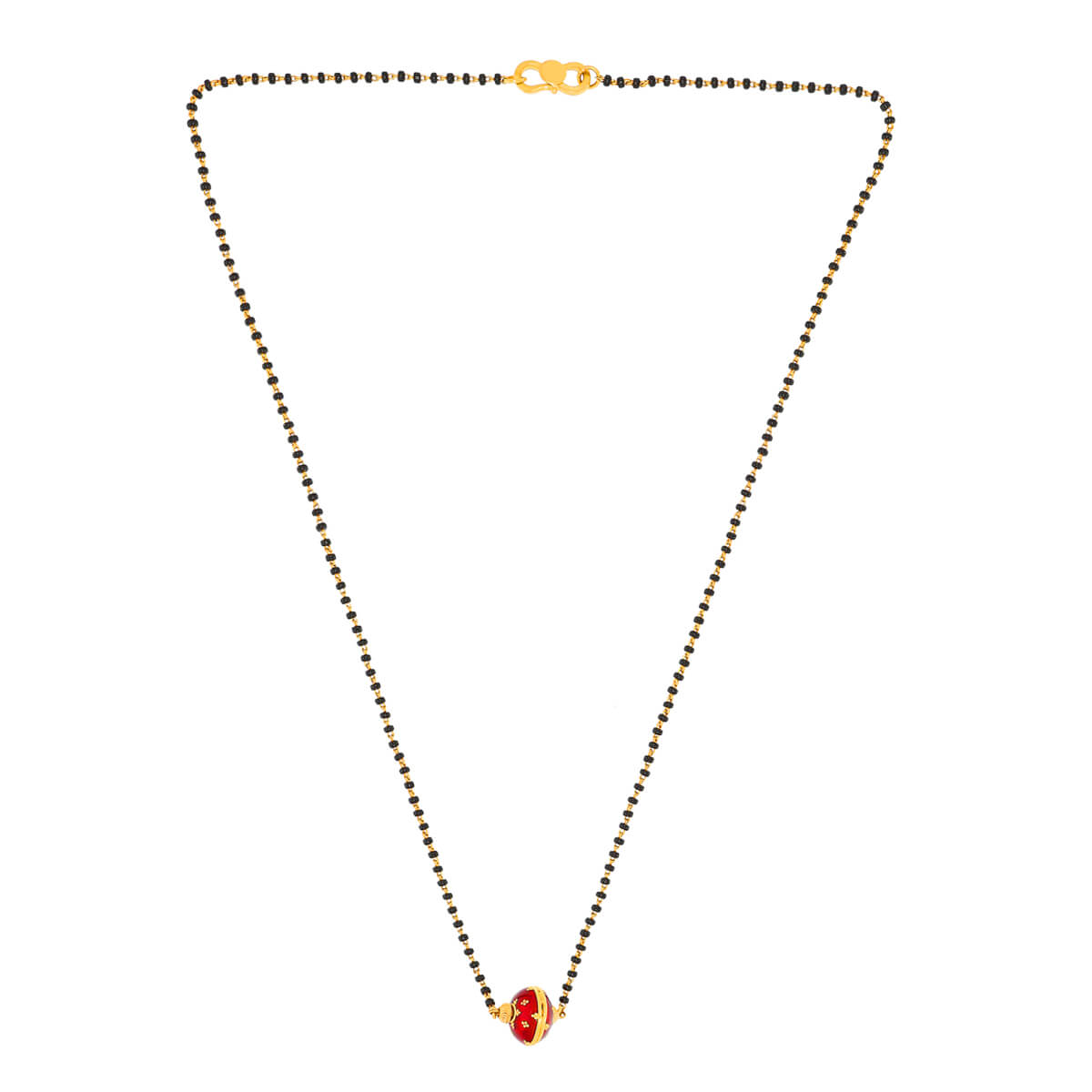 Simple Delicate 22K Gold Short Mangalsutra