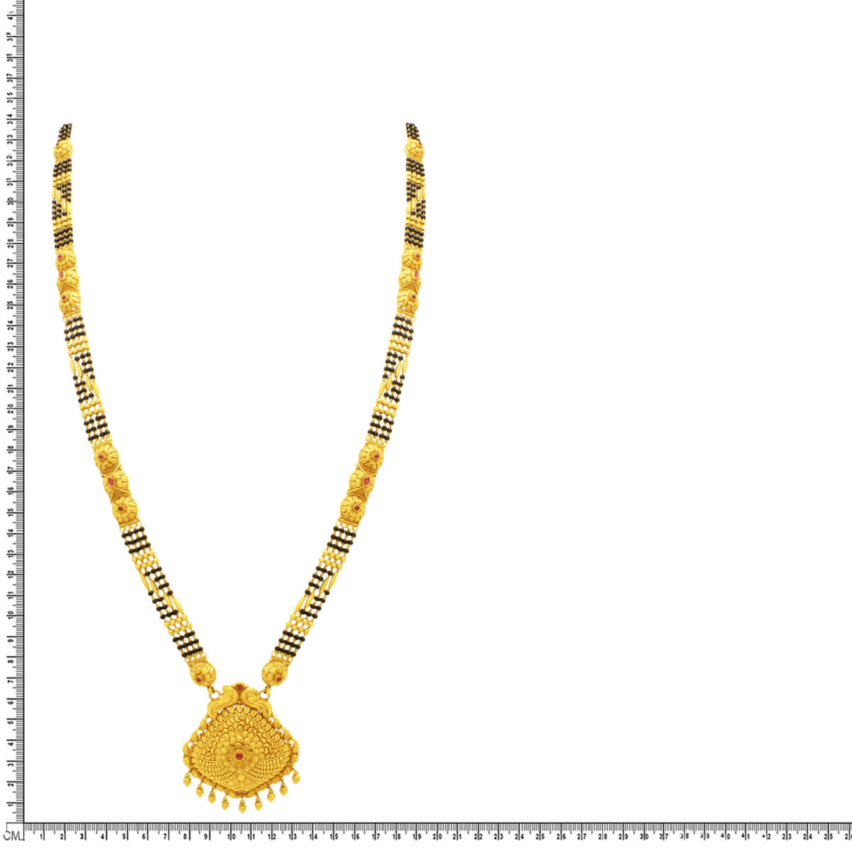 22K Chic Minimalist Floral Gold Long Mangalsutra