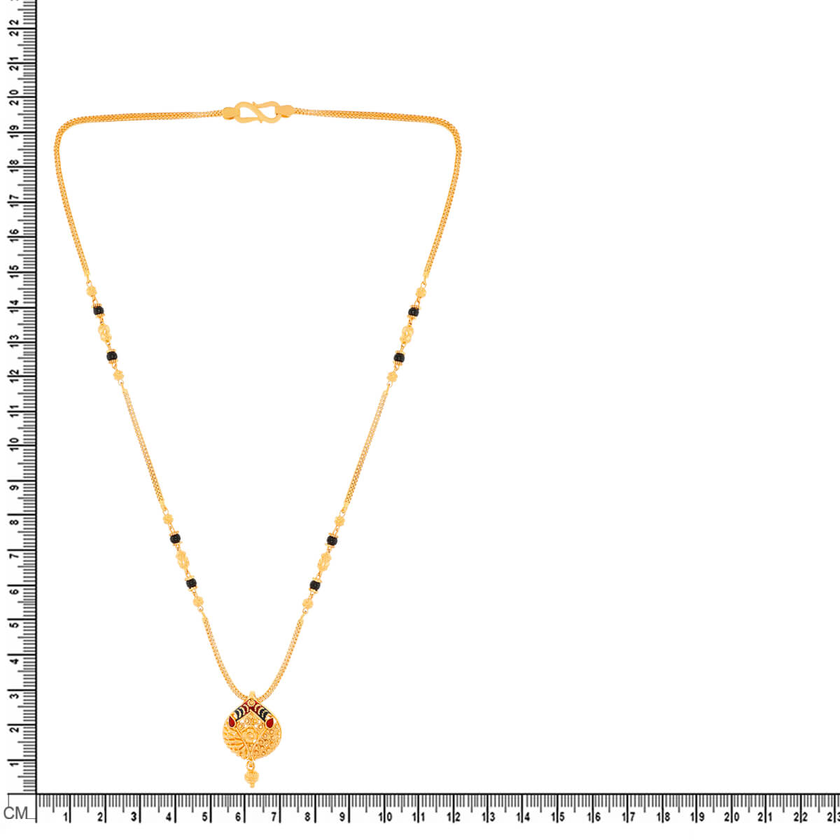Vibrant Floral Charm 22K Gold Short Mangalsutra