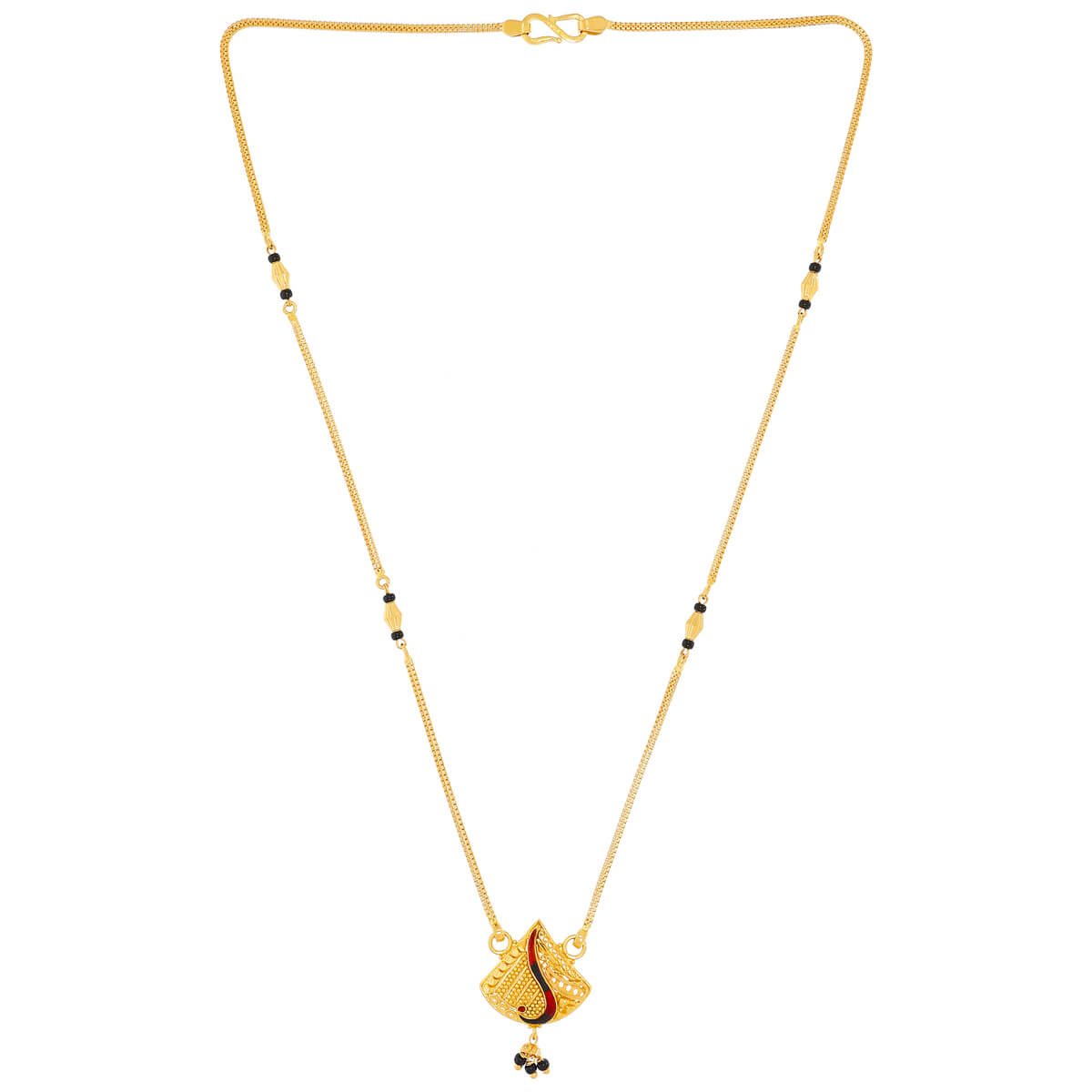 Aesthetic Swirl 22K Gold Short Mangalsutra