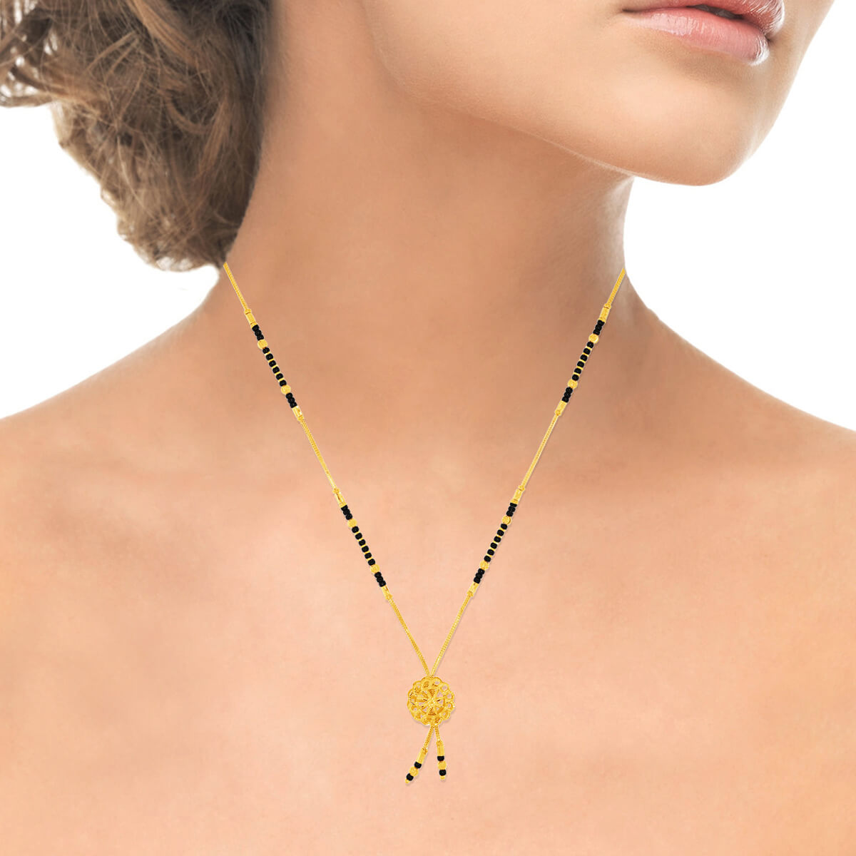 Charming Beauty 22K Gold Short Mangalsutra