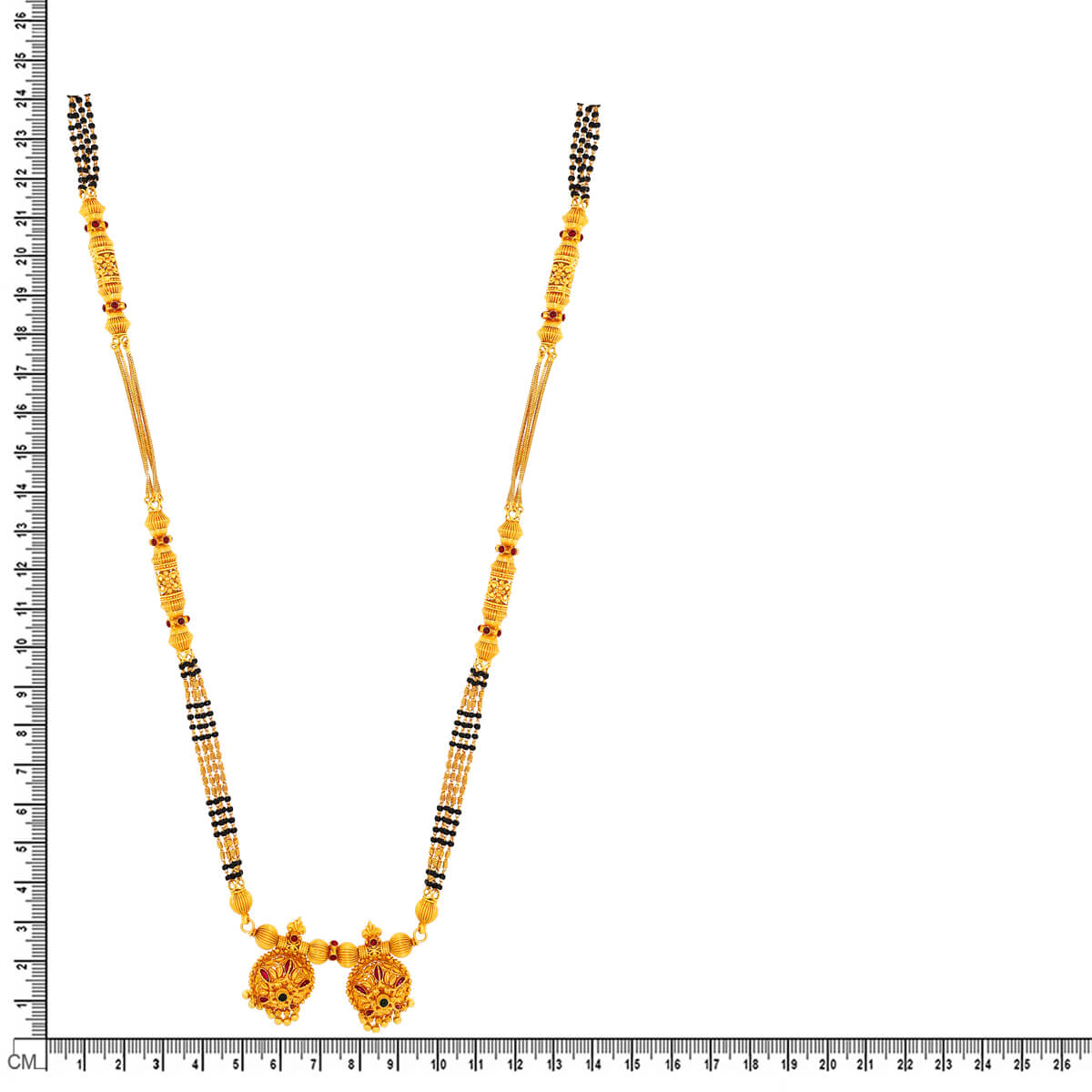 22K Gold Long Mangalsutra with a Charming Style