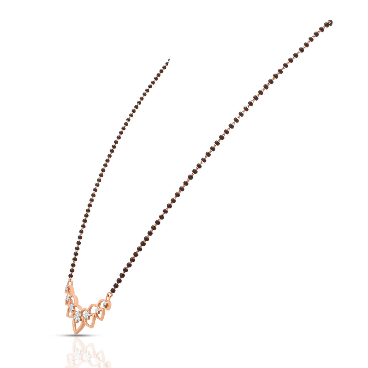 Elegance Heart Motif Gold Short Mangalsutra