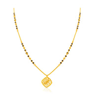 Elegant Geometric Pattern 22K Gold Short Mangalsutra