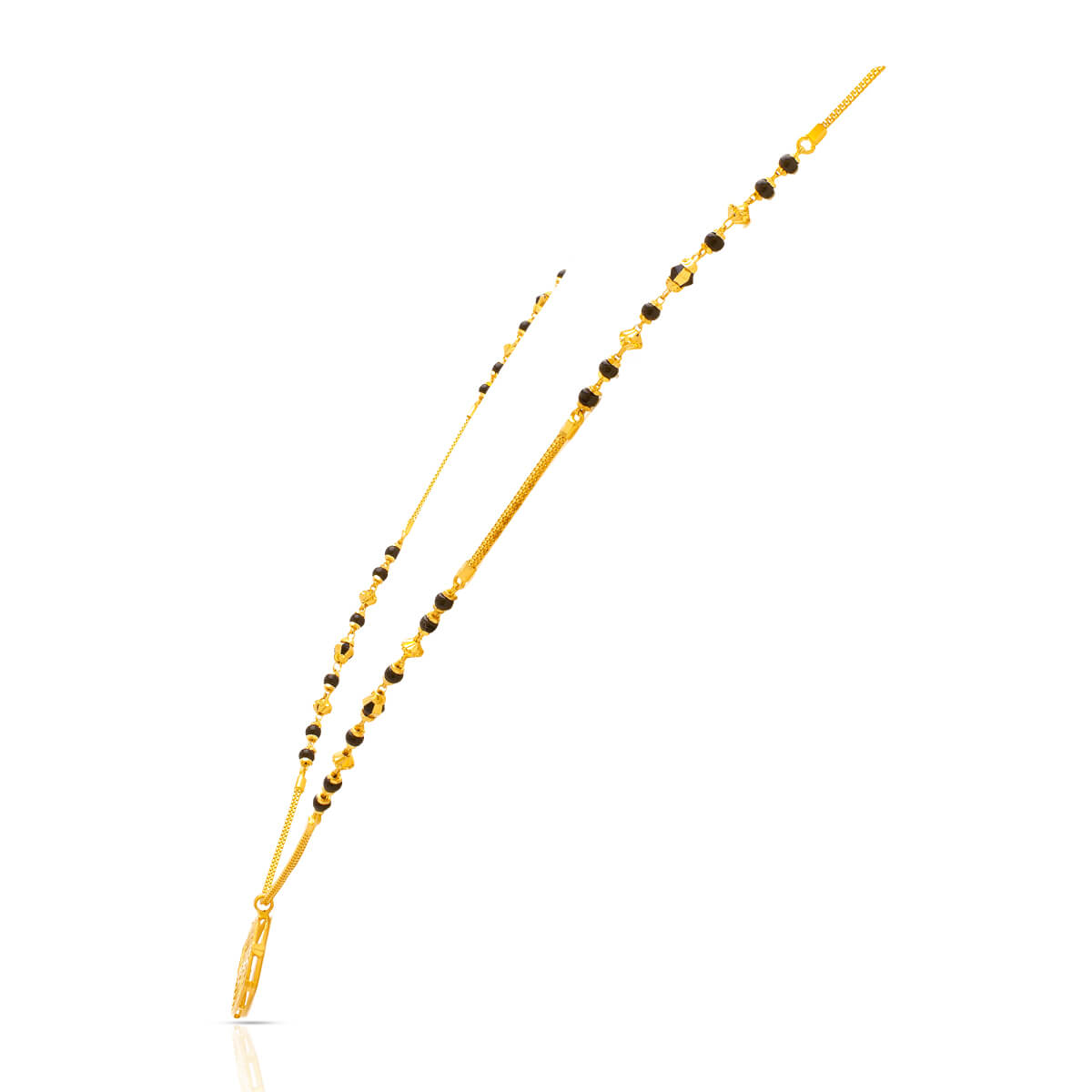 Elegant Geometric Pattern 22K Gold Short Mangalsutra
