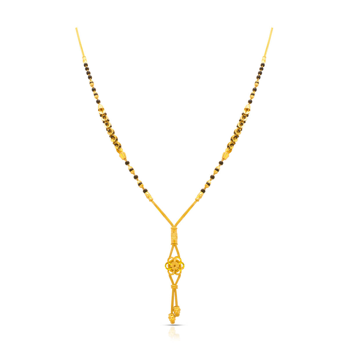 Enchanting Swirl Gold Short Mangalsutra 22K