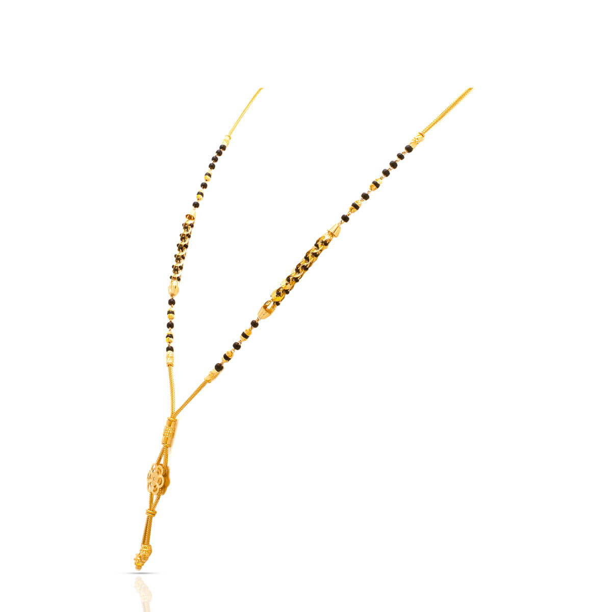Enchanting Swirl Gold Short Mangalsutra 22K