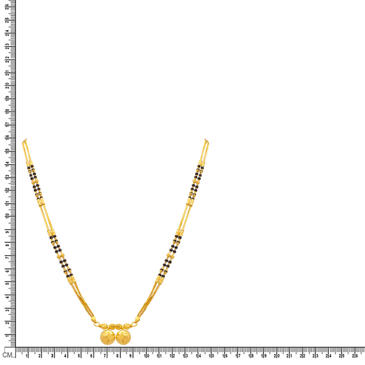 22K Golden Charm Short Mangalsutra