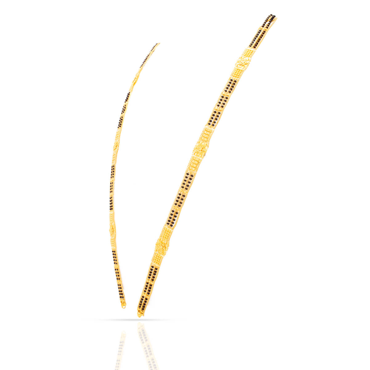 Gold Long Mangalsutra with Soft Charm 22K