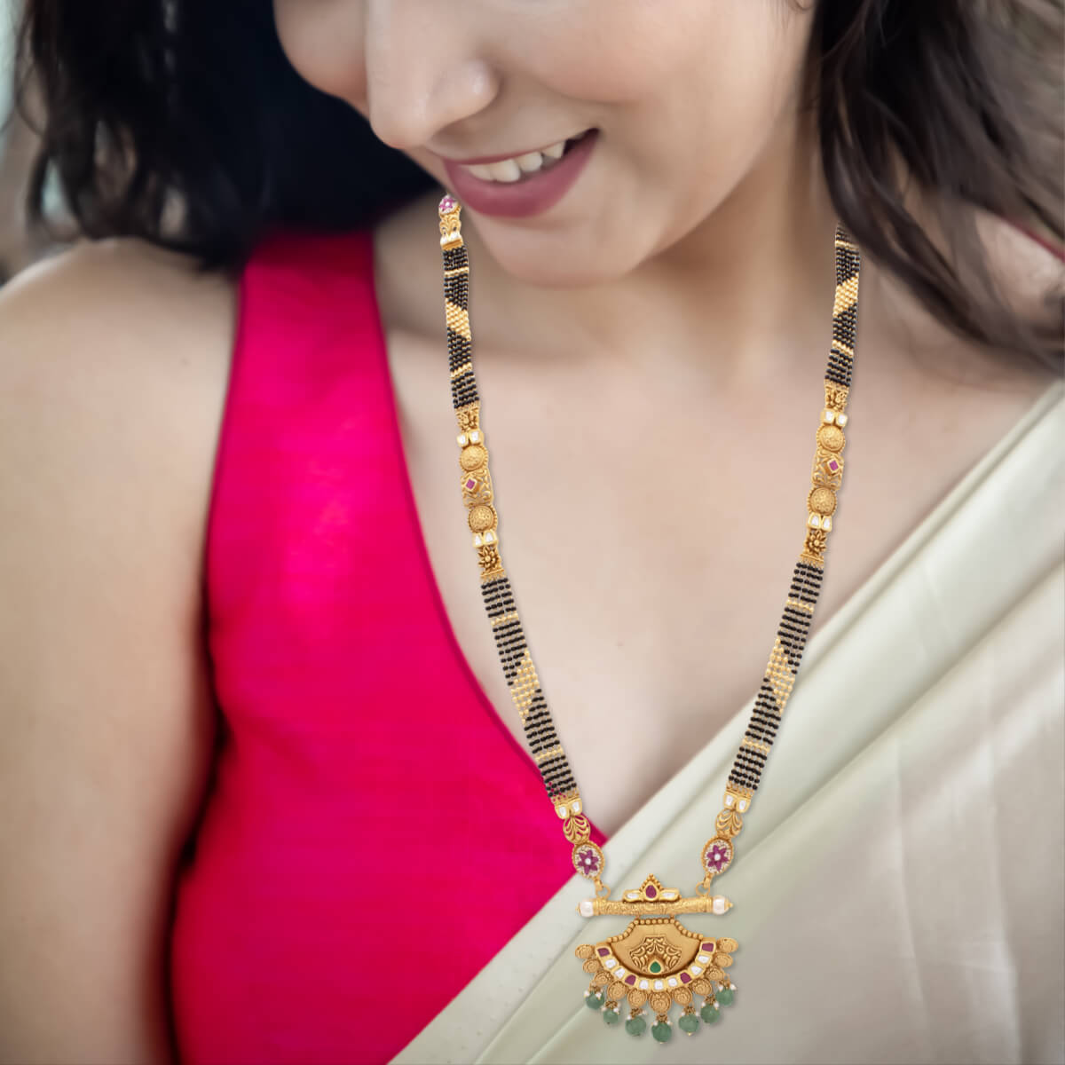 Opulent Radiance 22K Gold Long Mangalsutra
