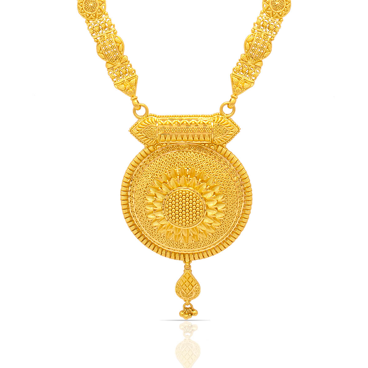 Full Bloom Floral Gold Long Mangalsutra 22K