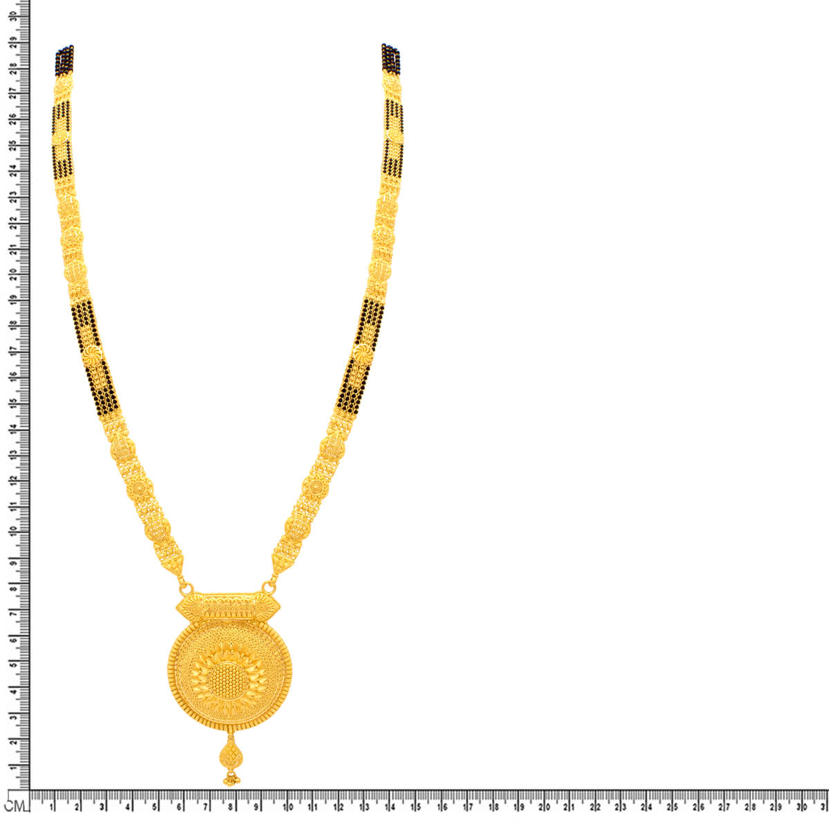 Full Bloom Floral Gold Long Mangalsutra 22K