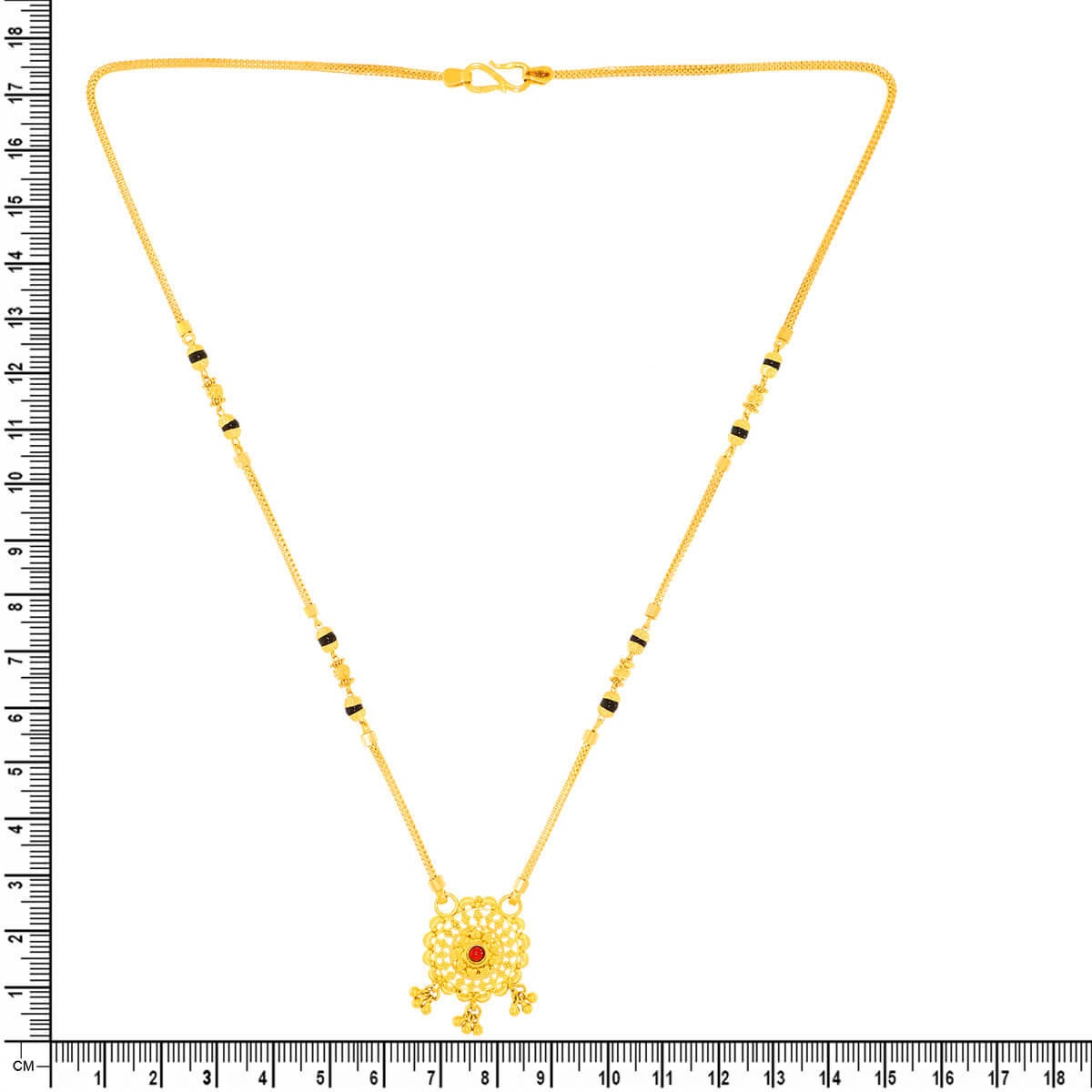 Delicate Flora 22K Gold Short Mangalsutra
