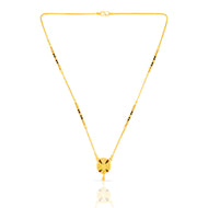 Vibrant Oval Glow Gold Short Mangalsutra 22K