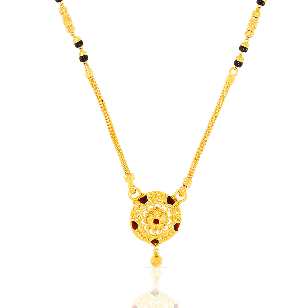 Golden Sphere Charming Short Mangalsutra 22K