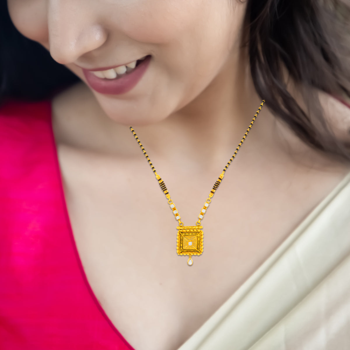 Bold Glow 22K Gold Short Mangalsutra