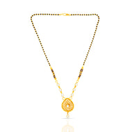 Graceful Paisley Mesh 22K Gold Short Mangalsutra