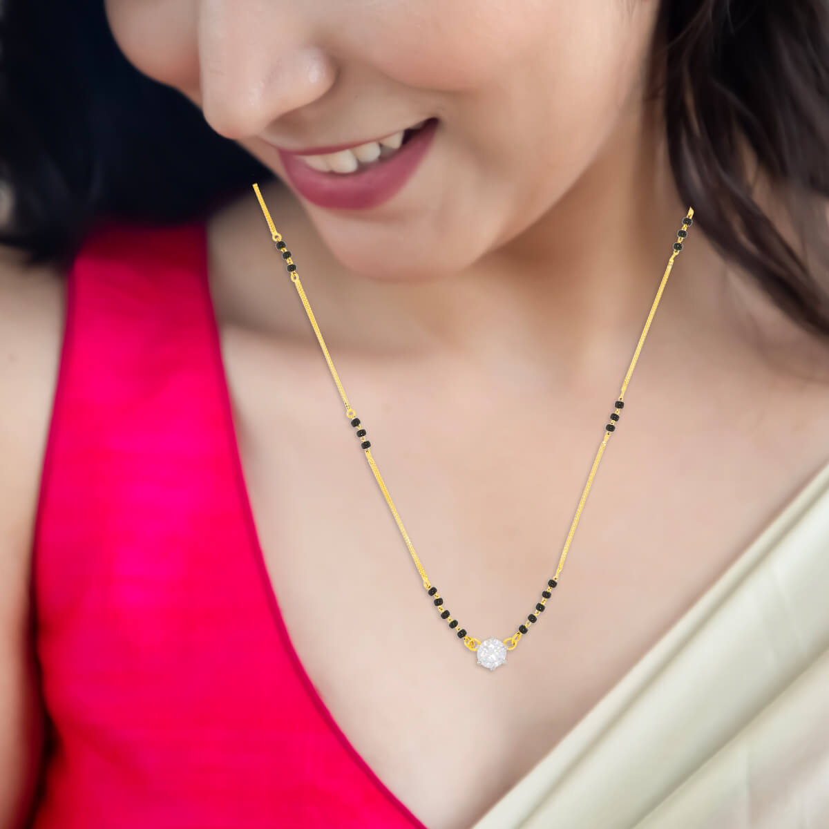 22K Starry Glow Gold Short Mangalsutra