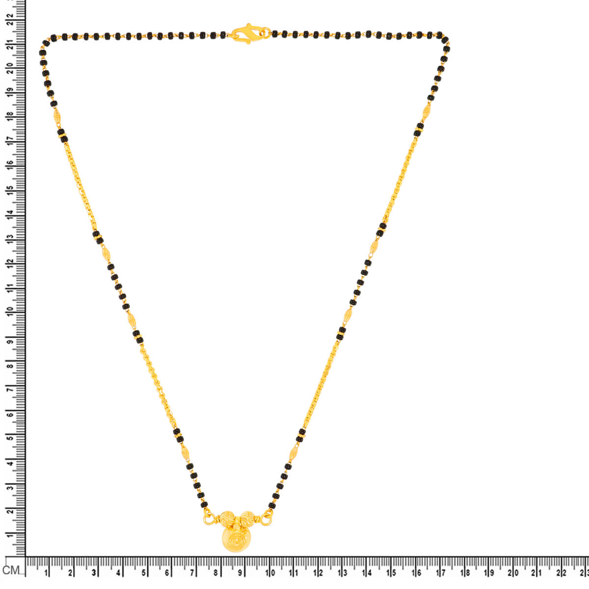 Gold Spherical Charm Short Mangalsutra 22K